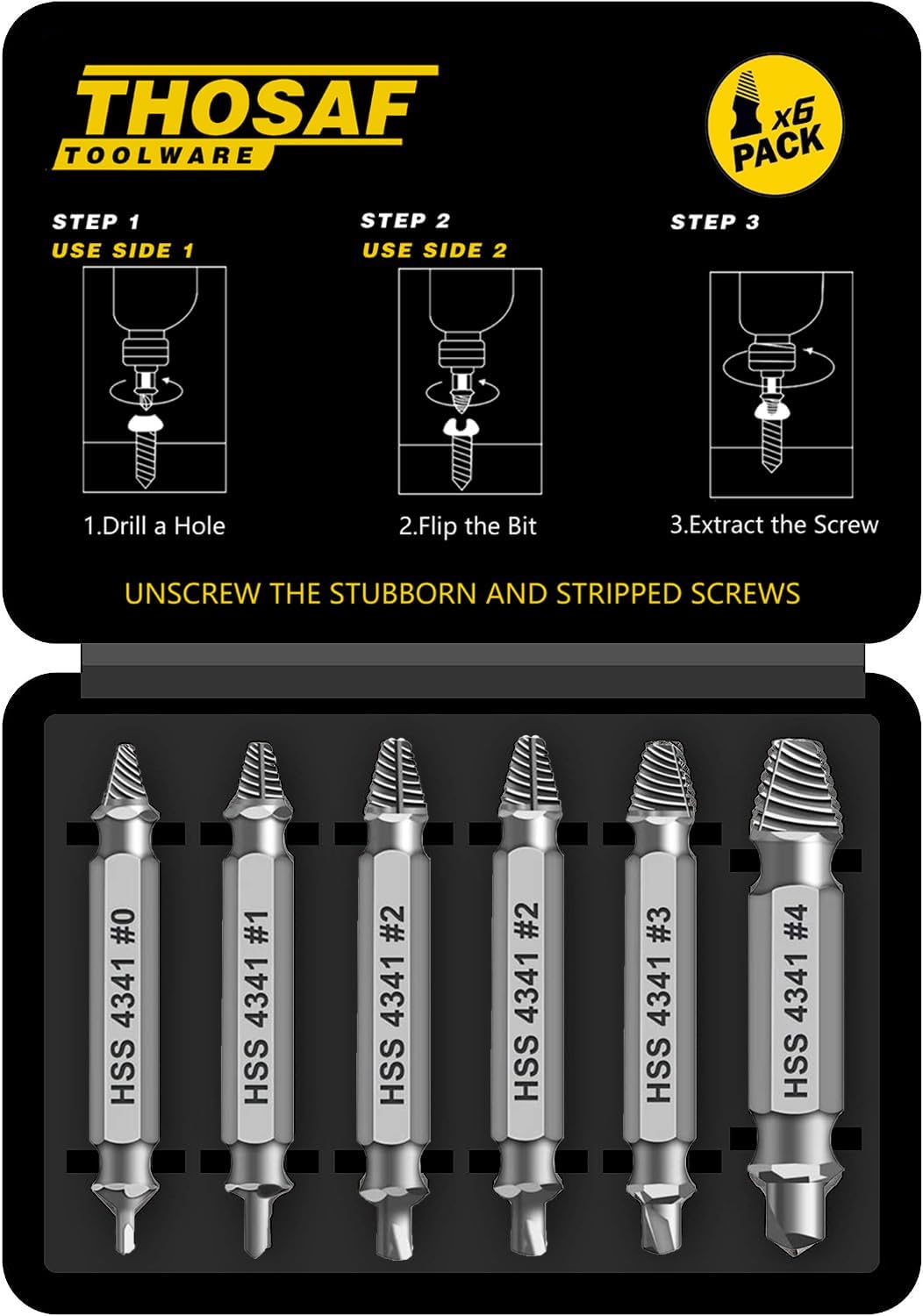 Gifts for Men,Damaged Screw Extractor Set-Father's Day Gifts from Wife Daughter Son,Mens Gifts,Husband,Stripped Screws Nuts & Bolts Drill Bit Tools for Easy Removal of Rusty Broken Hardware Gifts
