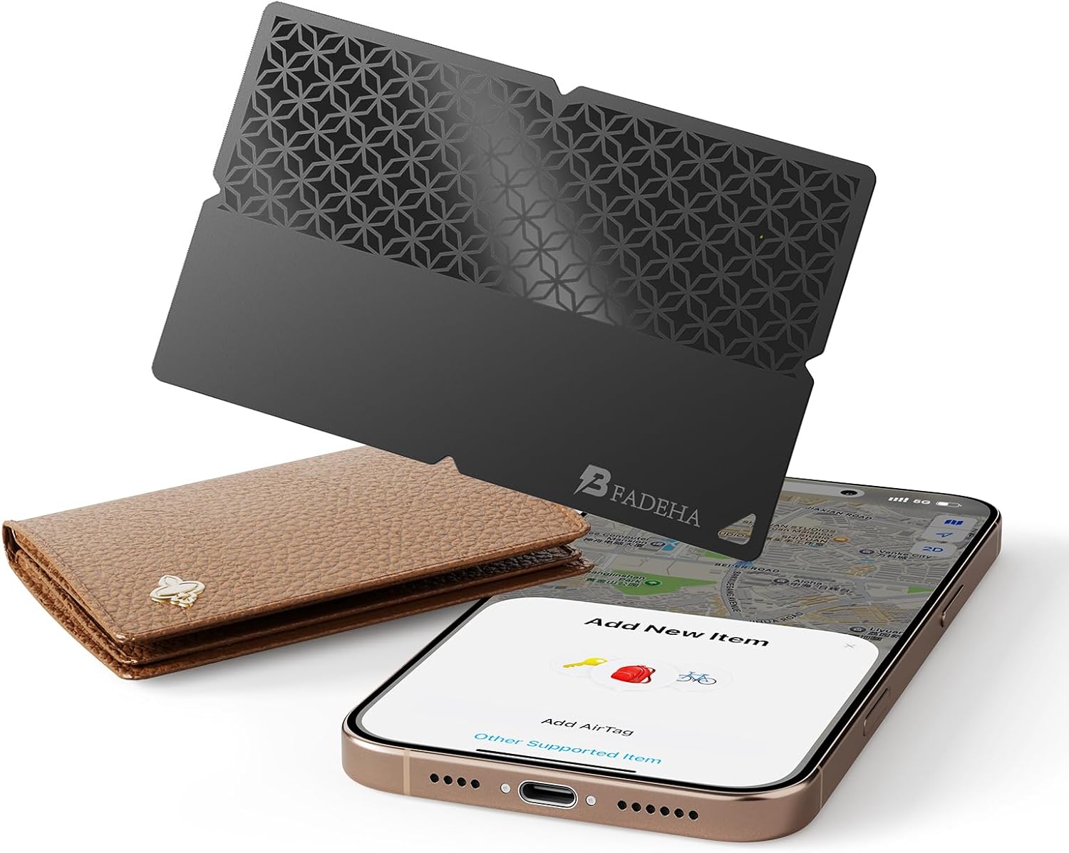 [Apple MFi Certified] Air-Tag (iOS Only) Bluetooth Tracker with Apple Find My, iPhone Smart Card Wallet Finder GPS Tracker, 5-10 Years Battery, Keys Finder and Item Locator for Keys, Bags, Passport